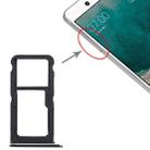 SIM Card Tray + SIM Card Tray / Micro SD Card Tray for Nokia 7 TA-1041 (Black) - 1
