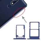 SIM Card Tray + SIM Card Tray + Micro SD Card Tray for Nokia 5.1 TA-1075 (Blue) - 1