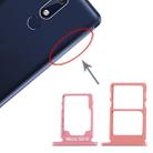 SIM Card Tray + SIM Card Tray + Micro SD Card Tray for Nokia 5.1 TA-1075 (Purplish Red) - 1