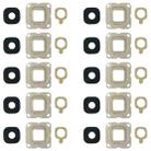 For Galaxy C7 10pcs Back Camera Bezel & Lens Cover with Sticker (Gold) - 1