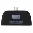Micro SD + SD + USB 2.0 + Micro USB Port to Micro USB OTG Smart Card Reader Connection Kit with LED Indicator Light(Black) - 3