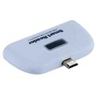 Micro SD + SD + USB 2.0 + Micro USB Port to Micro USB OTG Smart Card Reader Connection Kit with LED Indicator Light(White) - 2