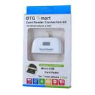 Micro SD + SD + USB 2.0 + Micro USB Port to Micro USB OTG Smart Card Reader Connection Kit with LED Indicator Light(White) - 5