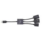 Portable USB-C / Type-C Male to Dual USB Ports Female + Micro USB Female Mini Cable Hub Splitter Adapter - 2