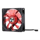 9 inch 3-pin Computer Cooling Fan with Light ,Random Color Delivery.(Red) - 1