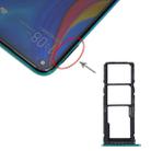 SIM Card Tray + SIM Card Tray + Micro SD Card Tray for Huawei Enjoy 10 / Honor Play 3 (Green) - 1