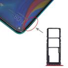 SIM Card Tray + SIM Card Tray + Micro SD Card Tray for Huawei Enjoy 10 / Honor Play 3 (Red) - 1