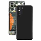 Original Battery Back Cover with Camera Lens Cover for Huawei P40 Lite 5G / Nova 7 SE(Black) - 1