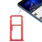 SIM Card Tray + SIM Card Tray / Micro SD Card Tray for Huawei Honor Play 7X (Red) - 1