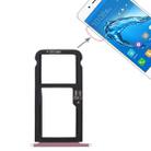 SIM Card Tray + SIM Card Tray / Micro SD Card Tray for Huawei Enjoy 6s (Pink) - 1