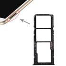 2 SIM Card Tray + Micro SD Card Tray for Huawei Enjoy 8 Plus(Black) - 1