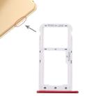 SIM Card Tray + SIM Card Tray / Micro SD Card for Huawei Enjoy 7 (Red) - 1