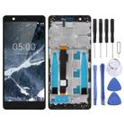 TFT LCD Screen for Nokia 5.1 TA-1061 TA-1075 TA-1076 TA-1088 TA-1081 Digitizer Full Assembly with Frame (Black) - 1