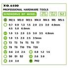 60 in 1 S2 Tool Steel Precision Screwdriver Nutdriver Bit Repair Tools Kit(Green) - 9