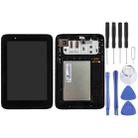 OEM LCD Screen for Lenovo A7-30 / A3300 Digitizer Full Assembly with Frame (Black) - 1