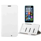 Horizontal Flip Leather Case with Card Slot + Back Cover For Microsoft Lumia 640(White) - 1