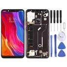 LCD Screen and Digitizer Full Assembly with Frame & Side Keys for Xiaomi Mi 8(Black) - 1