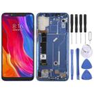 LCD Screen and Digitizer Full Assembly with Frame & Side Keys for Xiaomi Mi 8(Blue) - 1