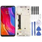 LCD Screen and Digitizer Full Assembly with Frame & Side Keys for Xiaomi Mi 8(Silver) - 1