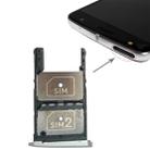 2 SIM Card Tray + Micro SD Card Tray for Motorola Moto Z Play(Silver) - 1