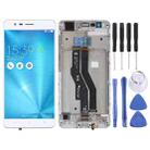 OEM LCD Screen for Asus Zenfone 3 Zoom ZE553KL Digitizer Full Assembly with Frame（White) - 1