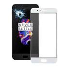 For OnePlus 5 Front Screen Outer Glass Lens(White) - 1