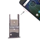 SIM Card Tray + Micro SD Card Tray for Motorola Moto G5 Plus (Black) - 1