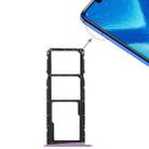 SIM Card Tray + Micro SD Card Tray for Huawei Honor 8X (Purple) - 1