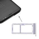 For Galaxy S8 / S8+ 2 SIM Card Tray / Micro SD Card Tray (Silver) - 6