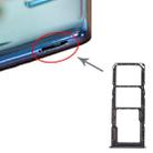 For Samsung Galaxy A71 SIM Card Tray + SIM Card Tray + Micro SD Card Tray (Black) - 1