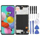 Original Super AMOLED LCD Screen for Galaxy A51 4G Digitizer Full Assembly with Frame (Black) - 1