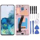 Original Dynamic AMOLED Material LCD Screen and Digitizer Full Assembly with Frame for Samsung Galaxy S20 4G SM-G980(Pink) - 1