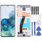 Original Dynamic AMOLED Material LCD Screen and Digitizer Full Assembly with Frame for Samsung Galaxy S20 4G SM-G980(Silver) - 1