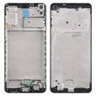 For Samsung Galaxy A21s  Front Housing LCD Frame Bezel Plate (Black) - 1