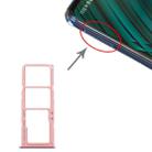 For Samsung Galaxy A51 / A515 SIM Card Tray + SIM Card Tray + Micro SD Card Tray (Pink) - 1