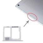 For Samsung Galaxy Tab A 10.1 (2019) / SM-T515 SIM Card Tray + Micro SD Card Tray (Silver) - 1