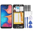 TFT LCD Screen for Samsung Galaxy A20e Digitizer Full Assembly with Frame (Black) - 1