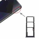 For Samsung Galaxy A50s SM-A507 SIM Card Tray + SIM Card Tray + Micro SD Card Tray (Black) - 1