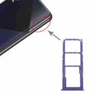 For Samsung Galaxy A50s SM-A507 SIM Card Tray + SIM Card Tray + Micro SD Card Tray (Purple) - 1