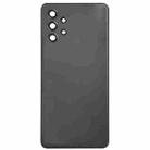 For Samsung Galaxy A32 4G Battery Back Cover with Camera Lens Cover (Black) - 2