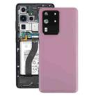 For Samsung Galaxy S20 Ultra Battery Back Cover with Camera Lens Cover (Pink) - 1