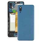 For Samsung Galaxy A02 Battery Back Cover with Camera Lens Cover (Blue) - 1