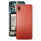 For Samsung Galaxy A02 Battery Back Cover with Camera Lens Cover (Red) - 1