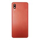 For Samsung Galaxy A02 Battery Back Cover with Camera Lens Cover (Red) - 2