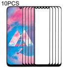 For Samsung Galaxy A40s 10pcs Front Screen Outer Glass Lens (Black) - 1