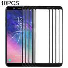 For Samsung Galaxy A6+ (2018) / A605  10pcs Front Screen Outer Glass Lens (Black) - 1