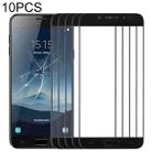 For Samsung Galaxy C8 / C7100, C7(2017) / J7+, C710F/DS 10pcs Front Screen Outer Glass Lens (Black) - 1