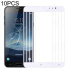 For Samsung Galaxy C8 / C7100, C7(2017) / J7+, C710F/DS 10pcs Front Screen Outer Glass Lens (White) - 1