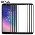 For Samsung Galaxy A6 (2018)  10pcs Front Screen Outer Glass Lens (Black) - 1