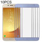 For Samsung Galaxy J7 (2017) / J730 10pcs Front Screen Outer Glass Lens (Blue) - 1